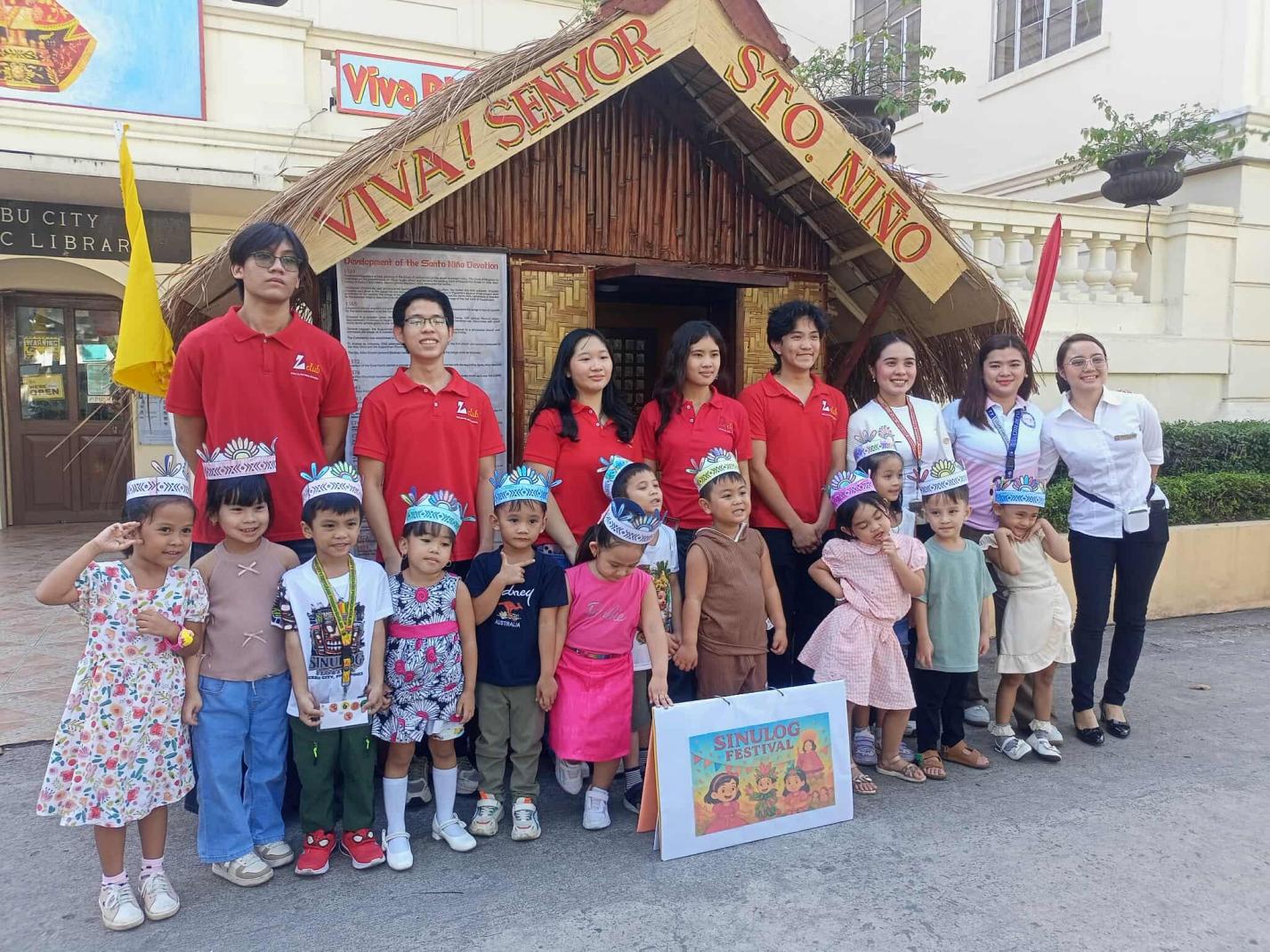 The HS Linkers helping in the program